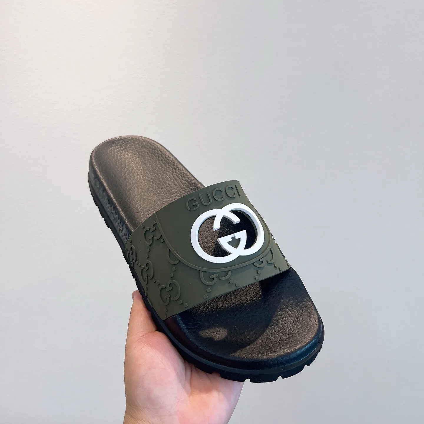 Men's Men's Shoes 130🐮🐮Gucci Gucci Slippers Gucci 2024 latest beach sandals slippers Original molding double G LOGO Original molding consistent Outsole: Men's Men's Shoes u double-layer outsole Size: 35-46